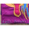 Image 3 : Paul Johnny, Pink Felt Applique Wall Hanging with Abstract Bird Figures