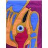 Image 4 : Paul Johnny, Pink Felt Applique Wall Hanging with Abstract Bird Figures