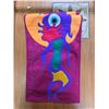 Image 2 : Paul Johnny, Vibrant Pink Felt Appliqué Scarf with Abstract Spirit Figures