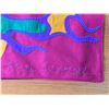 Image 3 : Paul Johnny, Vibrant Pink Felt Appliqué Scarf with Abstract Spirit Figures