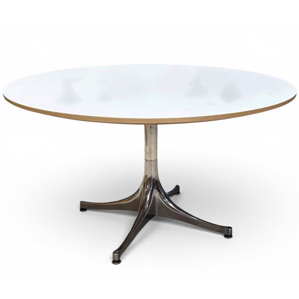 Herman Miller Nelson Pedestal Coffee Table - RV: $1645 - White Top and Aluminum Base