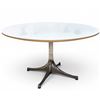 Image 1 : Herman Miller Nelson Pedestal Coffee Table - RV: $1645 - White Top and Aluminum Base