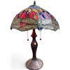 Image 1 : Tiffany-Style Dragonfly Stained Glass Table Lamp