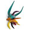 Image 1 : Miguel Caraballo 8-Horn Vejigante Carnival Mask, Puerto Rico 2025, Approx. H8.5" x W6" x L10"