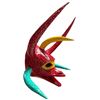 Image 2 : Joselin Caraballo S, 8-Horn Vejigante Carnival Mask, Puerto Rico 2025, Approx. H8.5" x W6.5" x L10"