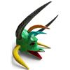 Image 1 : Joselin Caraballo S, 8-Horn Vejigante Carnival Mask, Puerto Rico 2024, Approx. H8.5" x W6.5" x L10"