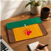 Image 1 : Paul Johnny, Felt Applique Bear Paw Wall Hanging/Pouch (Green/Brown/Orange/Red)