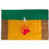 Image 2 : Paul Johnny, Felt Applique Bear Paw Wall Hanging/Pouch (Green/Brown/Orange/Red)