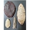 Image 3 : 8-Pcs Native Stone Collection Includes Axe Heads, Animal-Tooth, Knife-Shaped Tools, and Game Ball