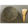 Image 4 : 8-Pcs Native Stone Collection Includes Axe Heads, Animal-Tooth, Knife-Shaped Tools, and Game Ball
