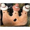 Image 2 : Peruvian Folk Art Pottery Grouping: Musicians Figurine & Nativity Scene House