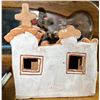 Image 3 : Peruvian Folk Art Pottery Grouping: Musicians Figurine & Nativity Scene House