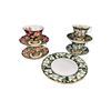 Image 1 : Royal Albert "Provincial Flowers" Bone China, Set of 4 Cups & Saucers Plus Trillium Plate