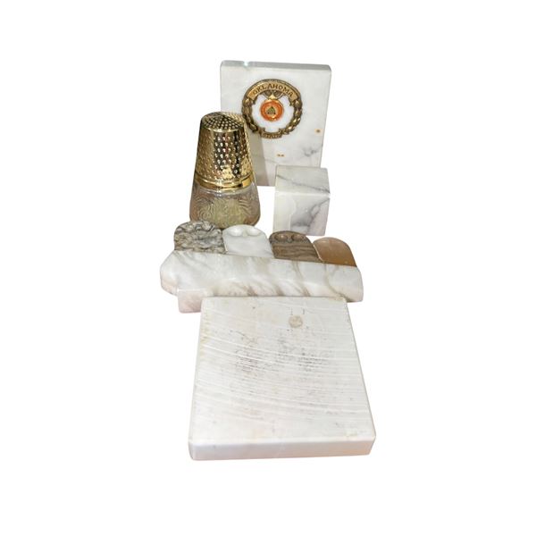 Marble/Onyx Desk Accessories Groupi
