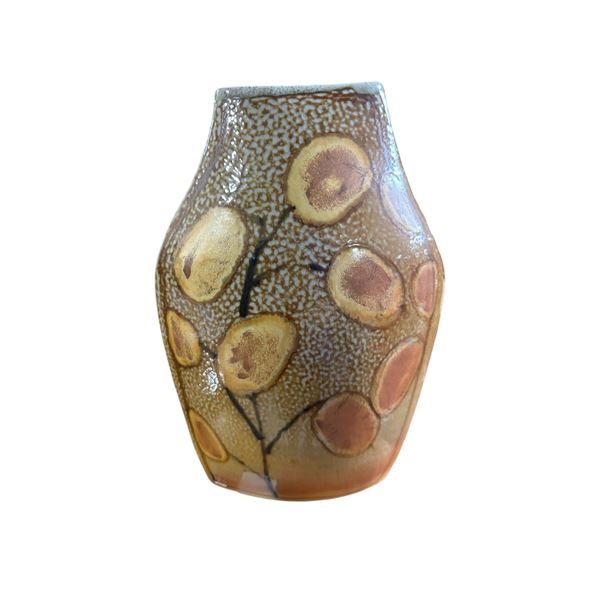 Art Pottery Vase, Abstract Circle Motif