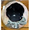 Image 3 : Carved Coconut/Gourd Vessel with Metal Leaf Accent