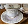 Image 2 : Paragon Bone China Cups & Saucers, Pair (Pink Floral)