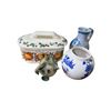 Image 1 : Group of 4 Ceramic Baking Dish, Jar, Decor Pieces