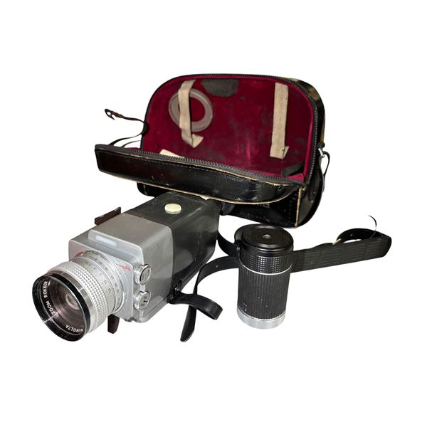 Minolta Movie Camera Zoom Rokkor with Case