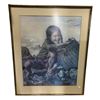 Image 1 : Ng Kee Fung "Smiling Girl with Basket", Signed, Limited Edition Art Print, Framed