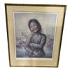 Image 1 : Ng Kee Fung "Smiling Girl by the Harbor", Signed, Limited Edition Art Print, Framed
