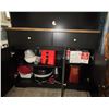 Image 4 : Tall Black Kitchen Pantry Buffet Hutch, H71" x W41" x D15"