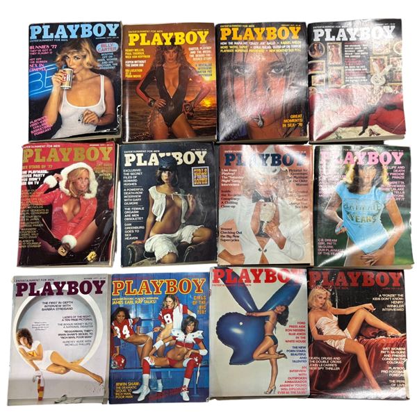 Collection of Playboy Magazines "1976-77" Group Lot