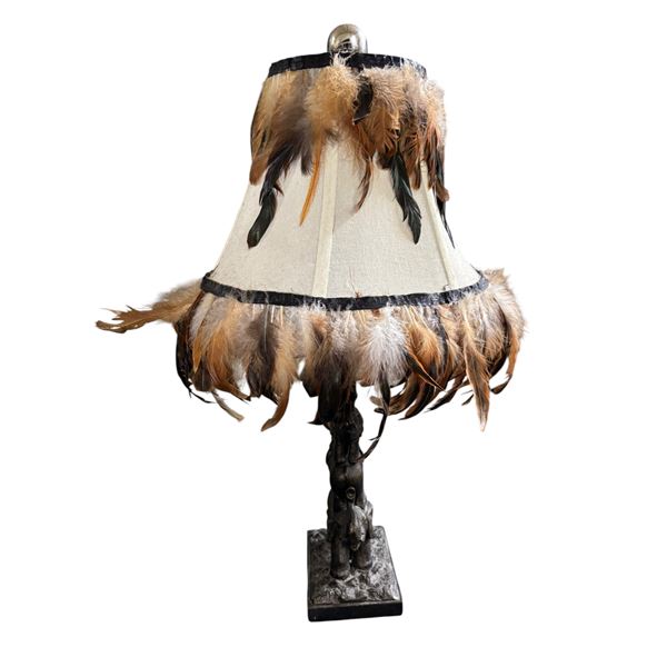 Feathered and Safari Table Lamp