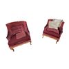 Image 1 : Pair of Vintage Red Armchairs, Approx. H31" x W27" Each