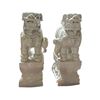 Image 1 : Pair of White Blanc de Chine Foo Dog Figurines