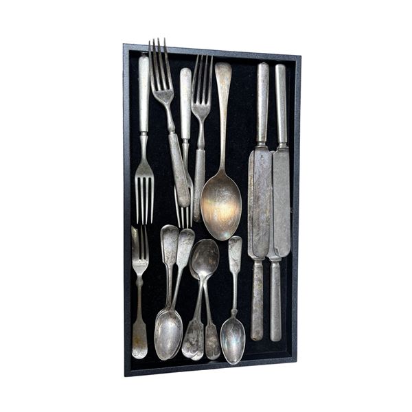 Mixed Lot of Antique Silver-Plate Flatware - Forks, Spoons, and Knives