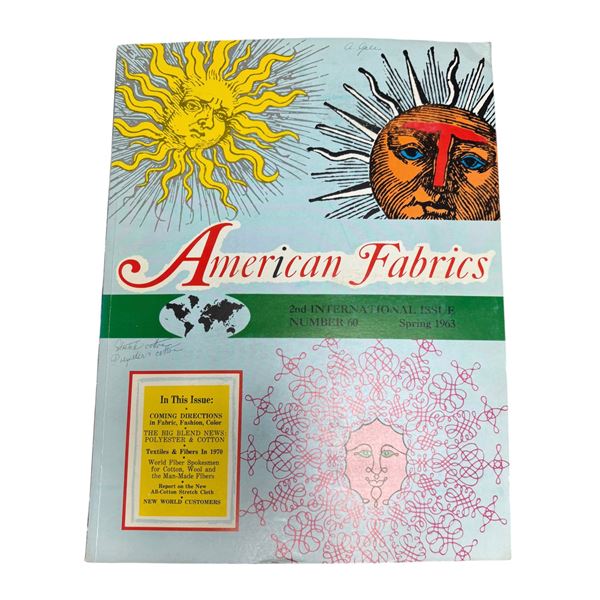 "American Fabrics" Magazine, 2nd International Issue, Number 60, Spring 1963