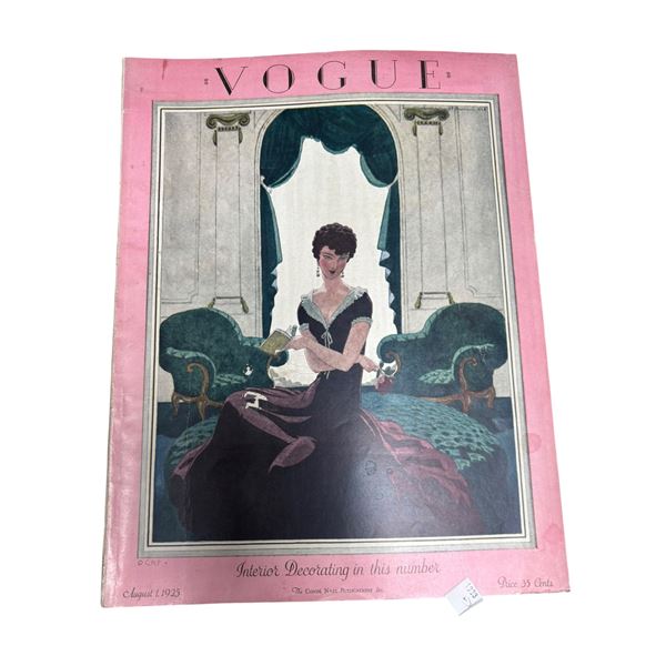 Vogue Magazine, August 1, 1925, "Interior Decorating in this Number"