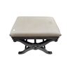 Image 1 : Traditional Wooden Curule Bench with Light Fabric Cushion