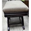 Image 3 : Traditional Wooden Curule Bench with Light Fabric Cushion