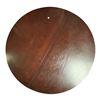 Image 2 : Dark Wood Round Dining Table with Storage Pedestal Base (42 DIA x 32)
