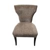Image 1 : Set of 4 - Animal Print Fabric Slipper Chair with Dark Tapered Legs