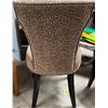 Image 2 : Set of 4 - Animal Print Fabric Slipper Chair with Dark Tapered Legs