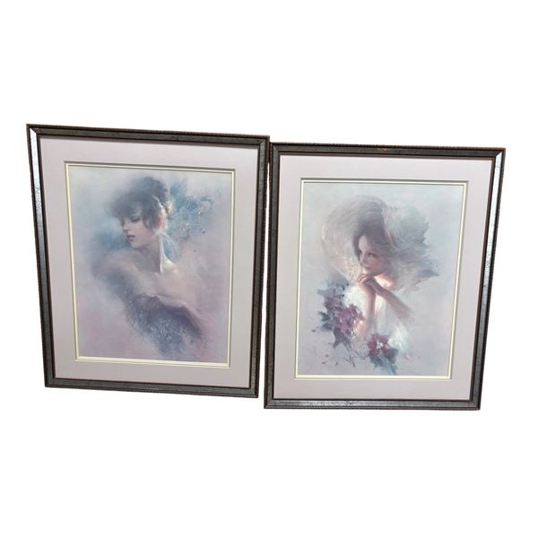 Group of 2 Portraits of Women (Art - x2 - 17x21)