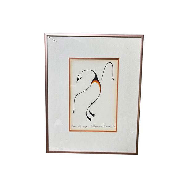 Loon Dancing - 7 1/2 x 11 Clemence Wescoupe /79 Appraisal $100