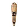 Image 1 : Hand-Painted Tribal-Style Wooden Mask, Geometric Design