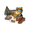 Image 1 : Decorative Tabletop Items: Ceramic Pitcher, Terrarium, Starfish Dish & Vintage Clocks