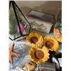 Image 2 : Decorative Tabletop Items: Ceramic Pitcher, Terrarium, Starfish Dish & Vintage Clocks