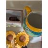 Image 3 : Decorative Tabletop Items: Ceramic Pitcher, Terrarium, Starfish Dish & Vintage Clocks