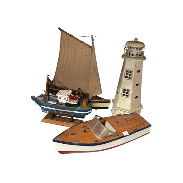 Model Boats and Nautical Lighthouse Decor
