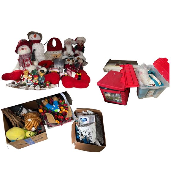 Christmas Plush Decor: Snowmen, Santa’s Elves, Stockings & Mice Figures