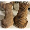 Image 2 : Pair of Lion & Tiger Cub Figurines