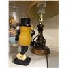 Image 2 : Glass Apothecary Jar with Ornaments, Wooden Lamp Base & Mr. Peanut Figurine