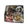 Image 1 : Carrs Tin of Assorted Costume Jewelry & Beaded Necklaces