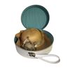Image 1 : White Vinyl Round Vanity/Travel Case